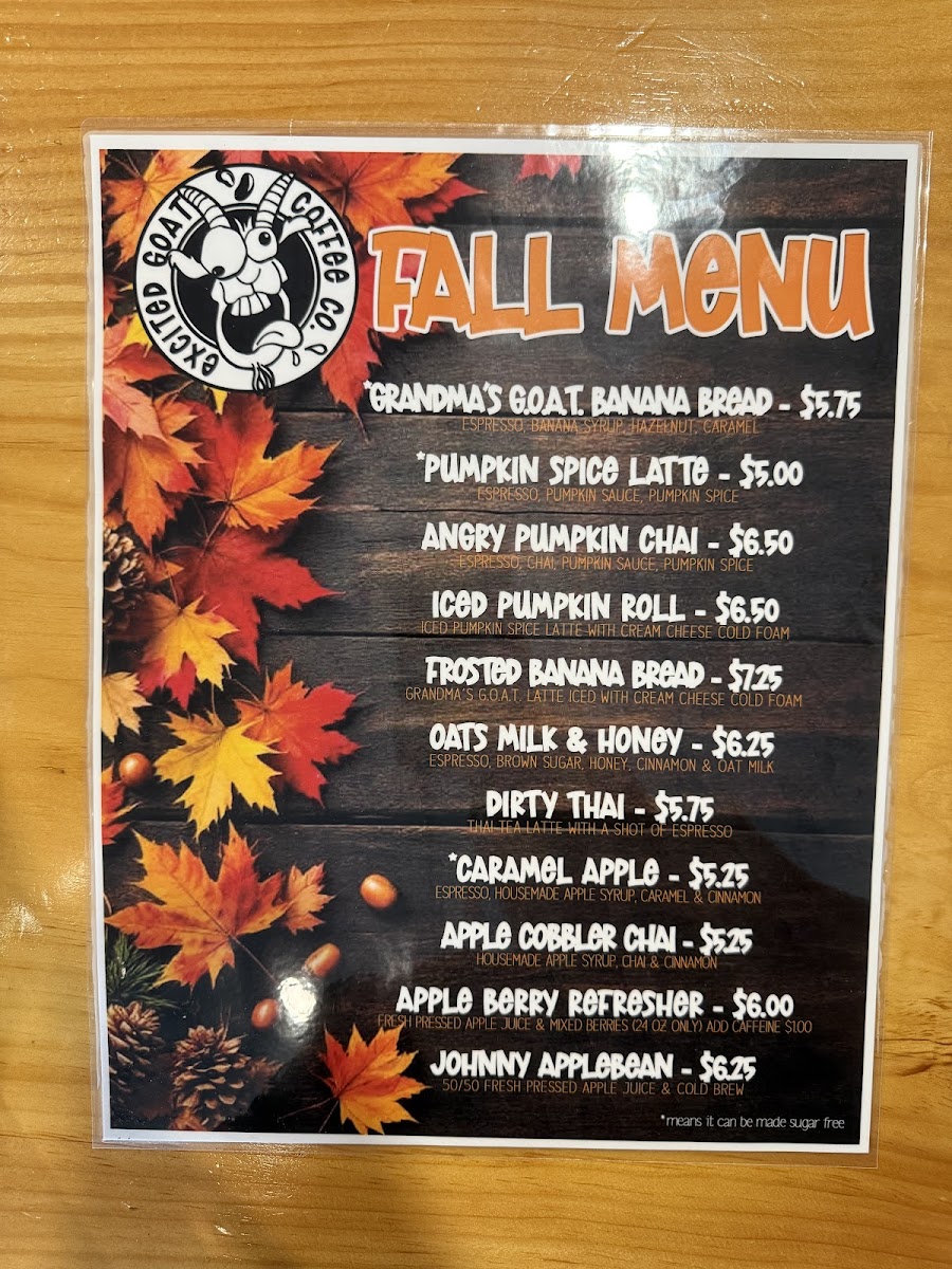 Excited Goat Coffee Company Menu-1